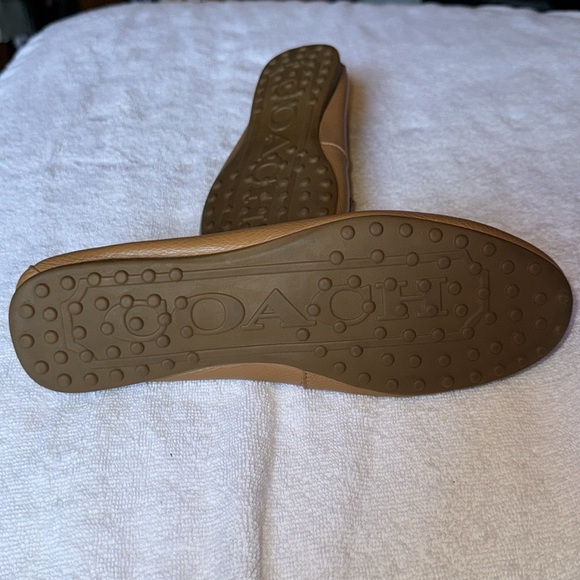 COACH Fredrica Pebble Grain Leather Driving Loafers Size 8B - Picture 4 of 5